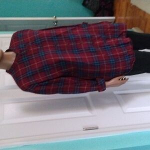 L.L. Bean Women's Plaid Flannel Shirt With 2 Side Pockets Size L Size M NWOT